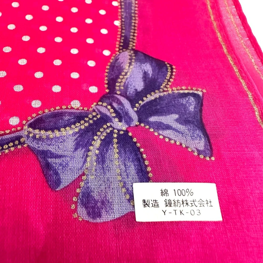 Authentic Christian Dior 100% Cotton Pink Scarf - Picture 7 of 9